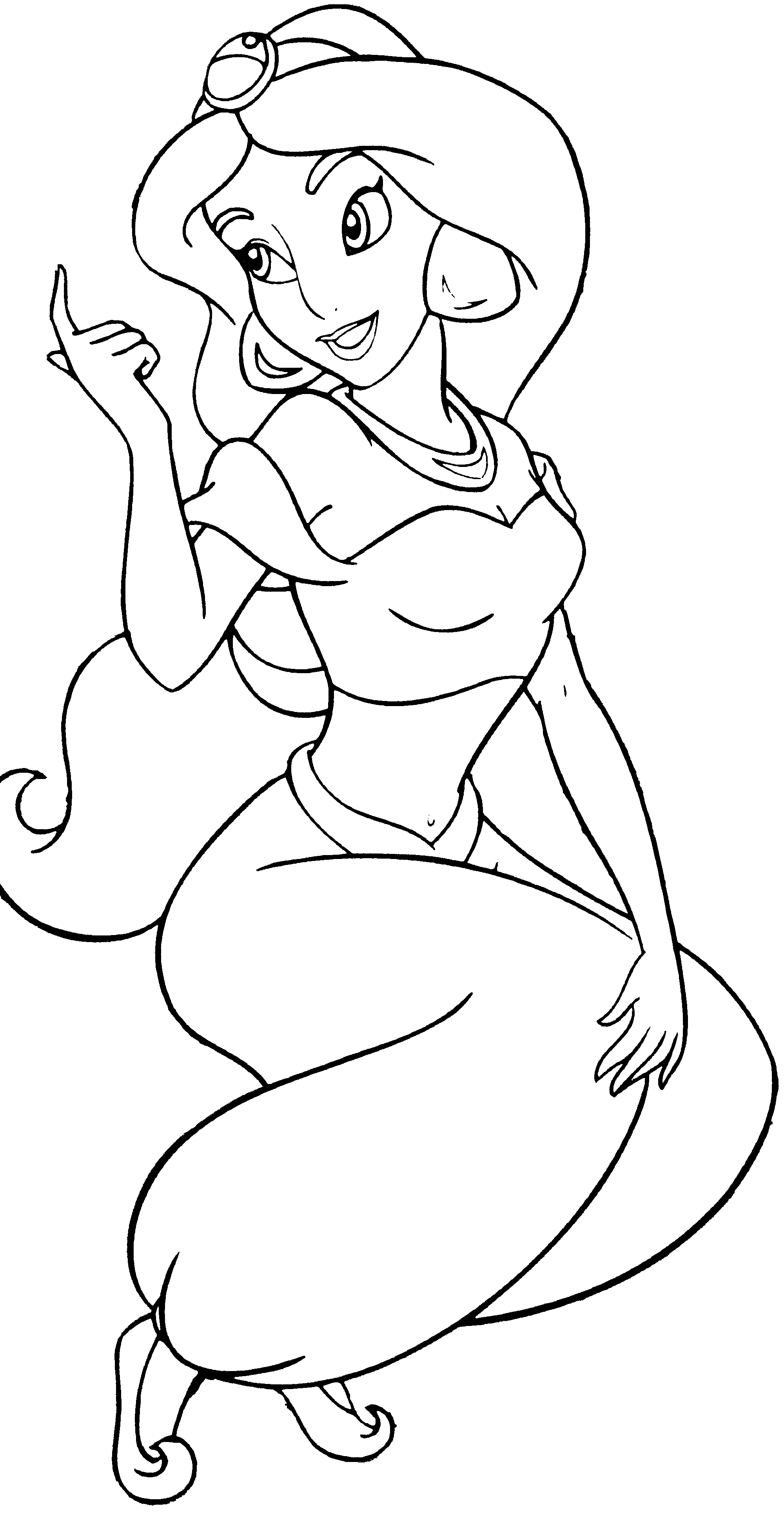 jasmine disney princess coloring pages - photo #15