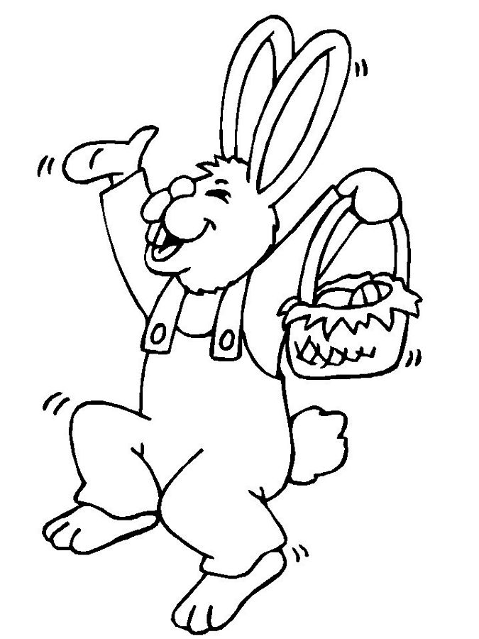 easter bunny coloring pages to color online - photo #40