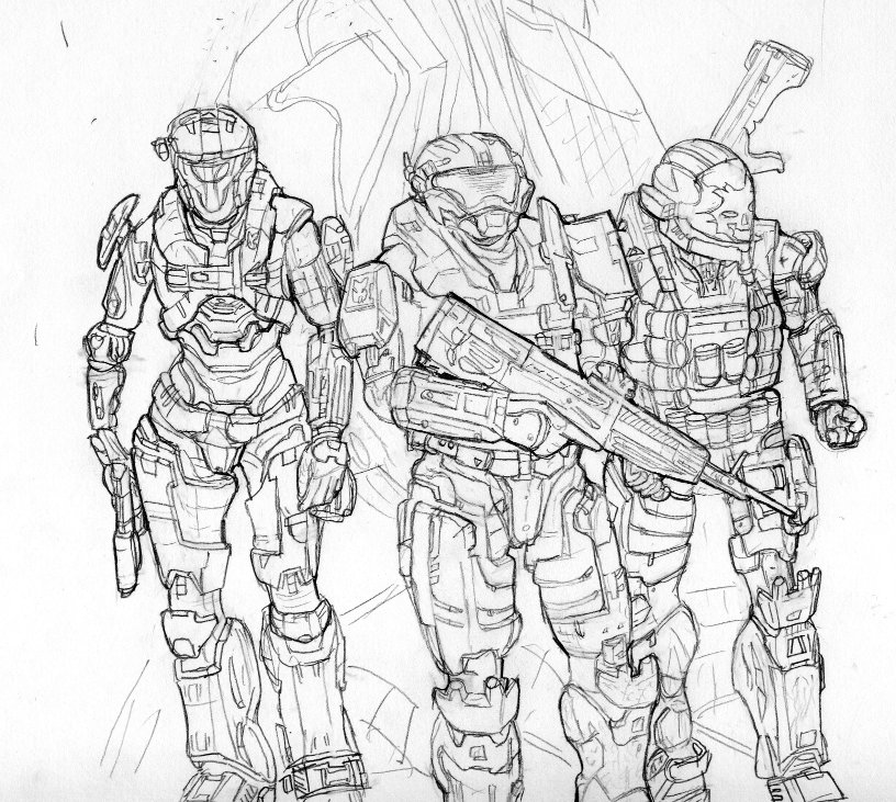 coloring pages halo 3 - photo #21