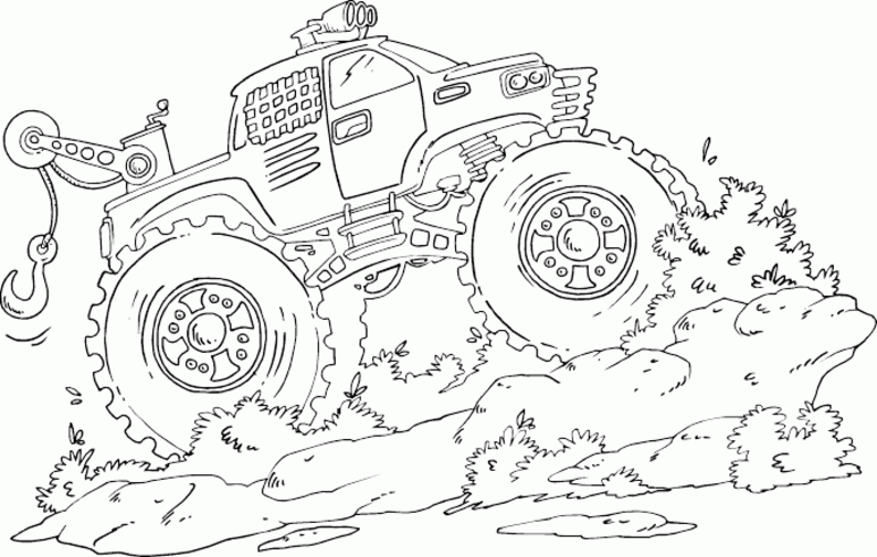 race monster truck coloring pages - photo #33