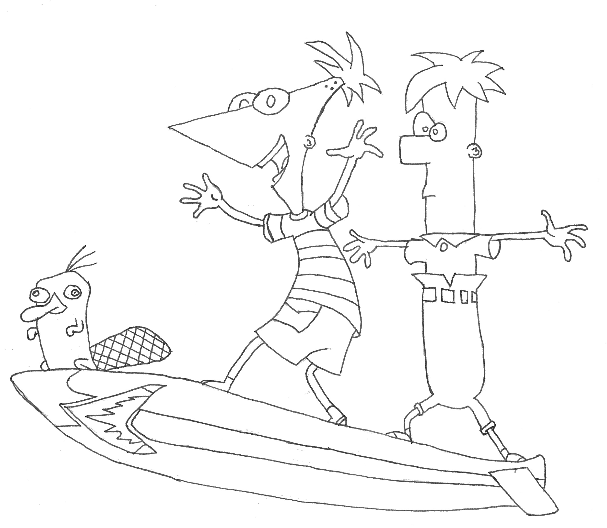 Free Printable Phineas And Ferb Coloring Pages For Kids