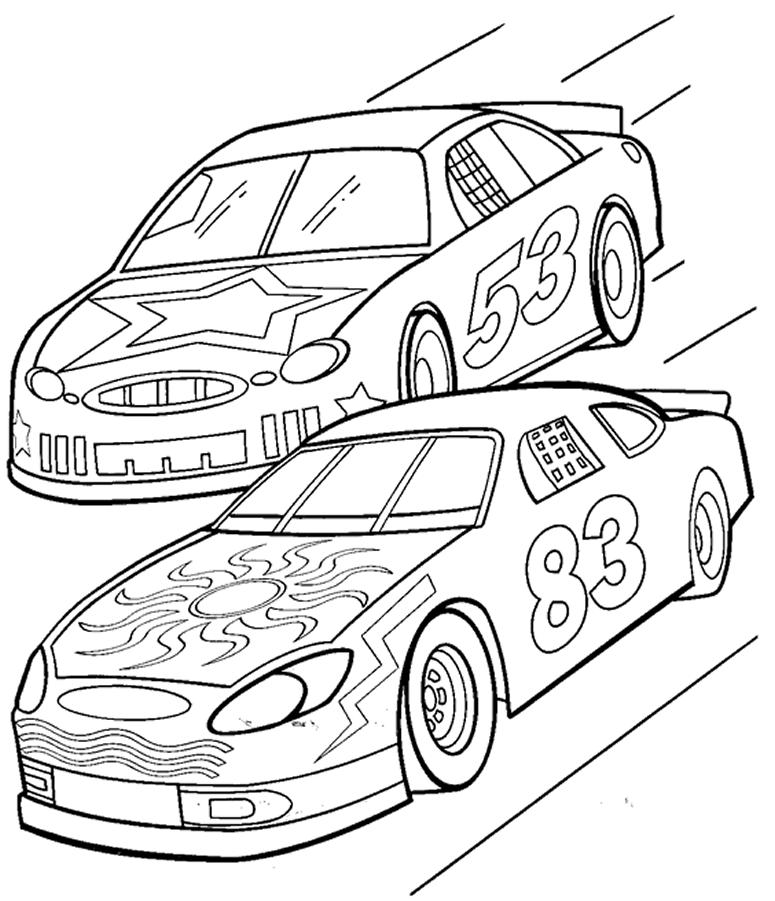 race cars coloring pages - photo #1