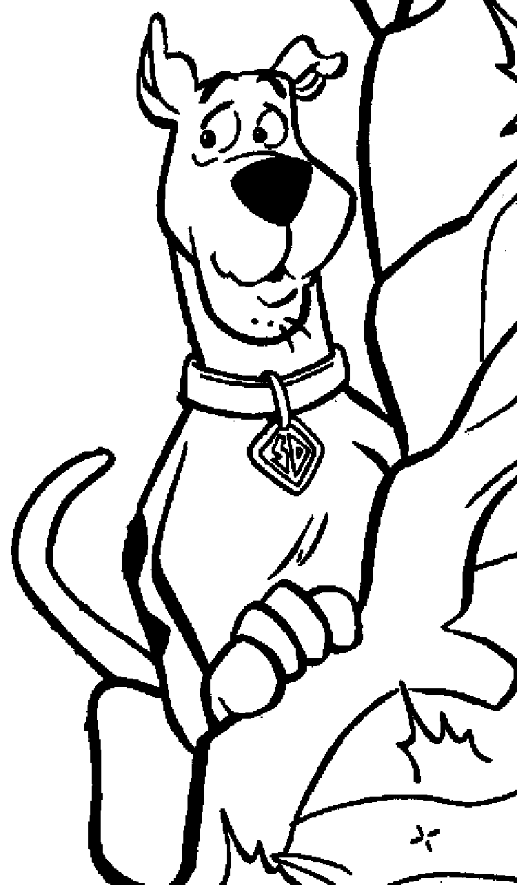 Simple Free Printable Scooby Doo Coloring Pages 