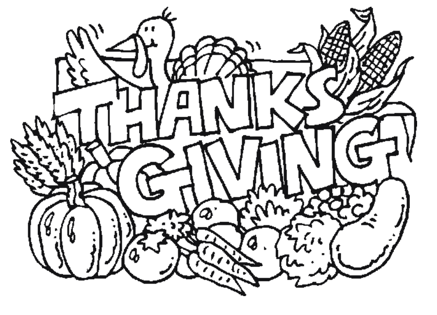 images of thanksgiving coloring pages - photo #1