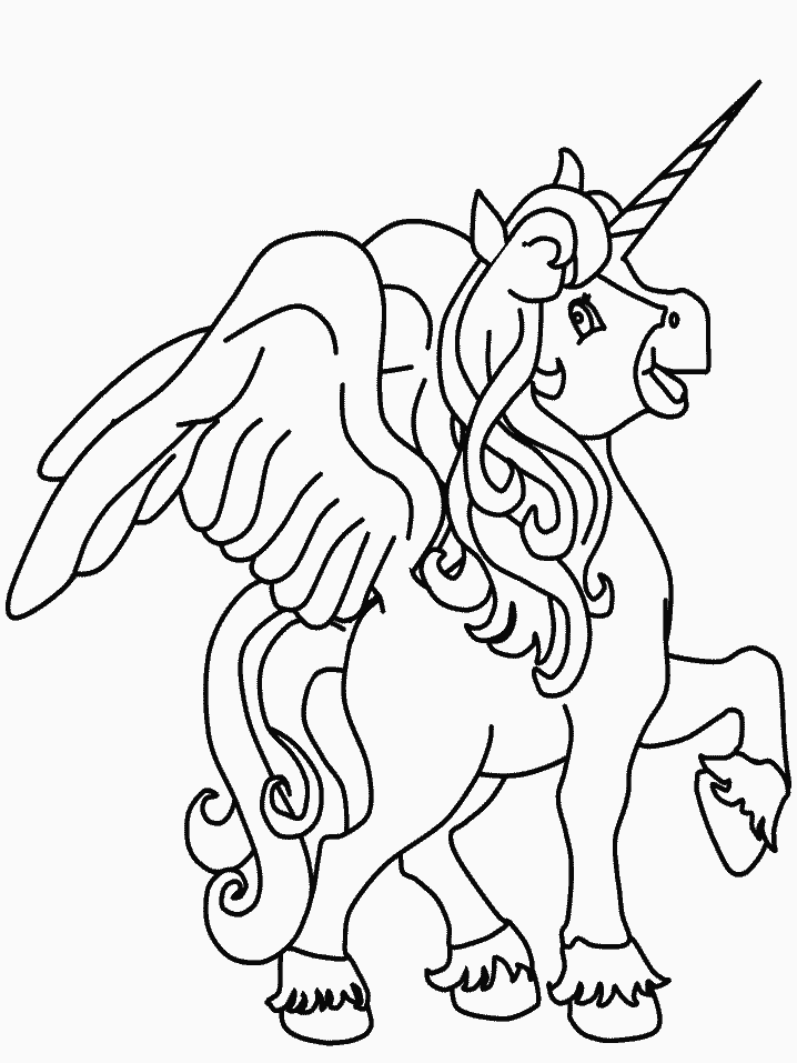 unicorns coloring pages for kids - photo #28