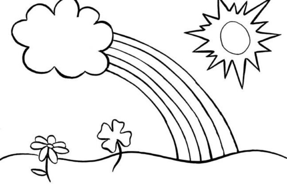 rainbow coloring pages for preschool - photo #24