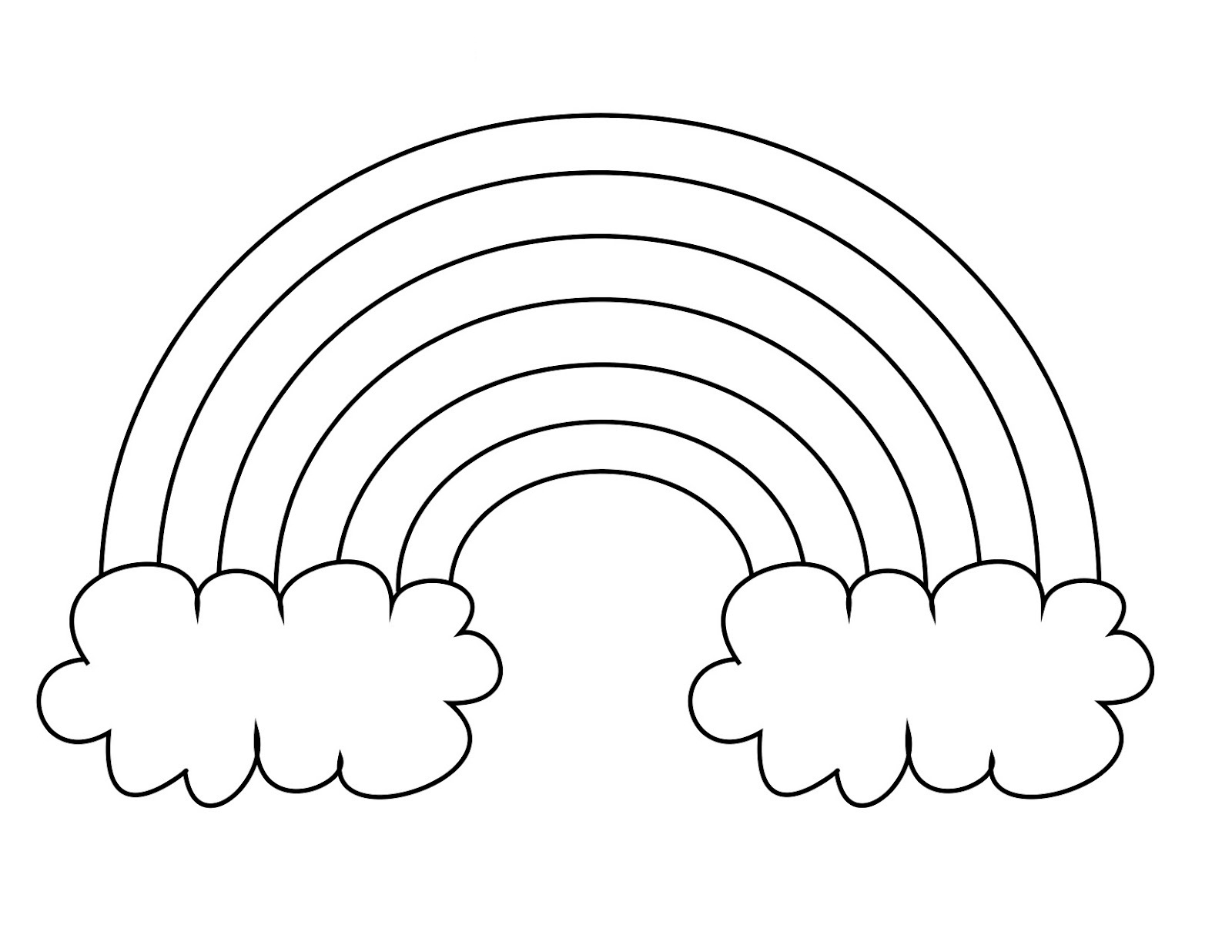 rainbow coloring pages for preschool - photo #1