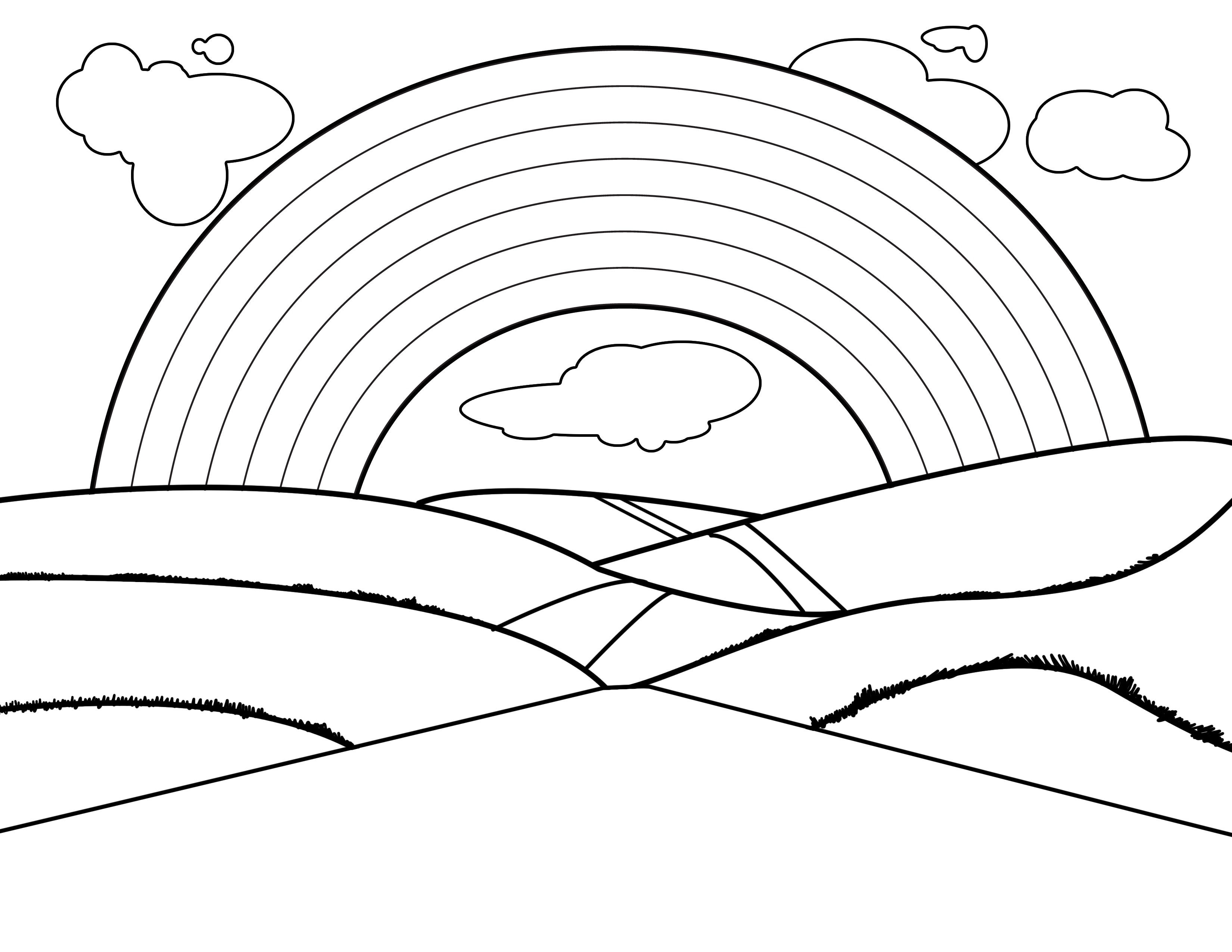 rainbow coloring pages for preschool - photo #36