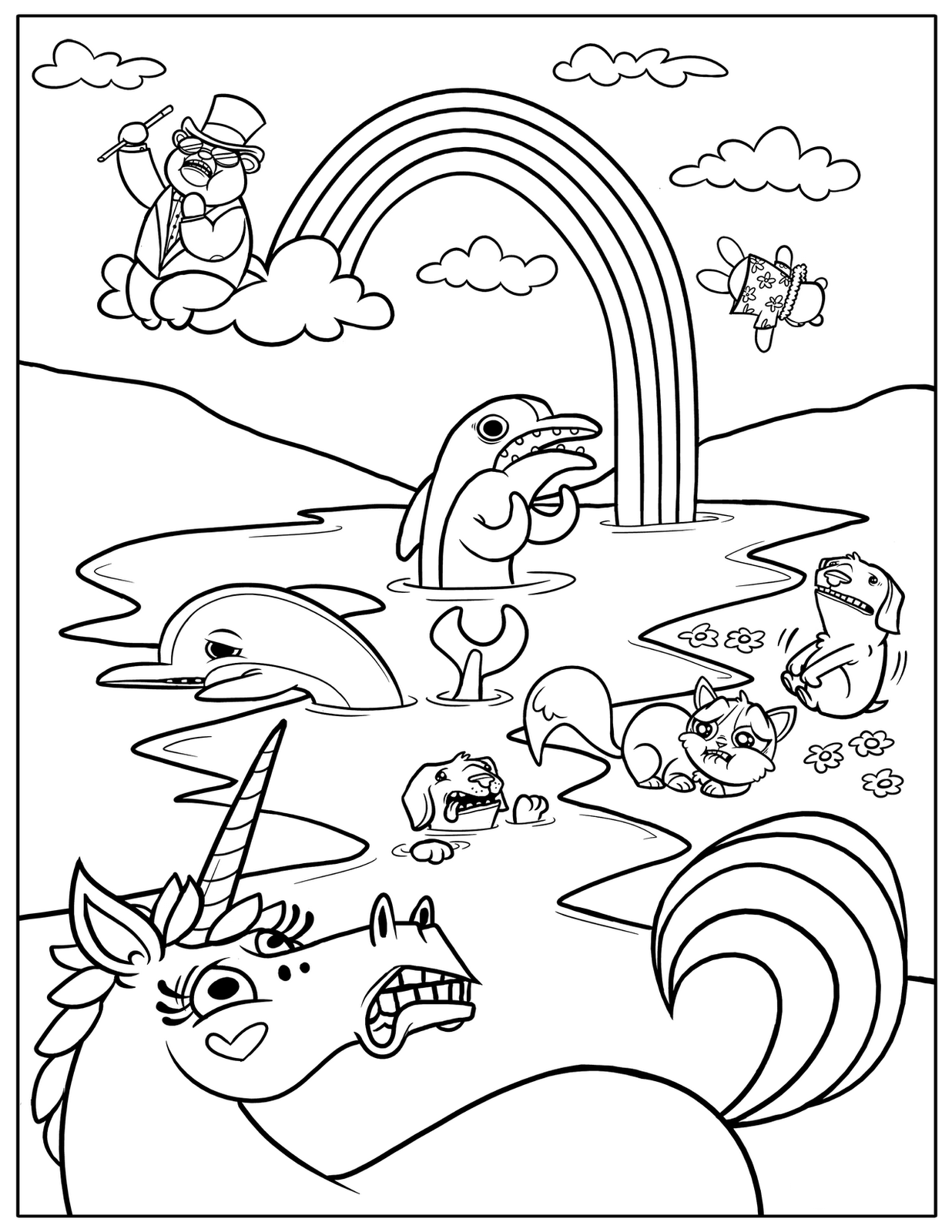 rainbow kids coloring pages - photo #30