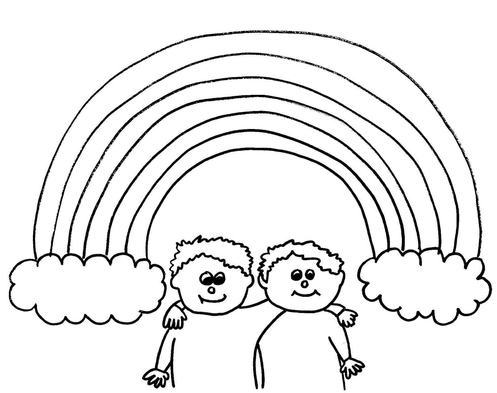 rainbow coloring pages - photo #2