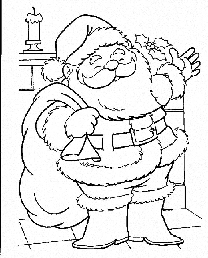 santa clause coloring pages for kids - photo #5