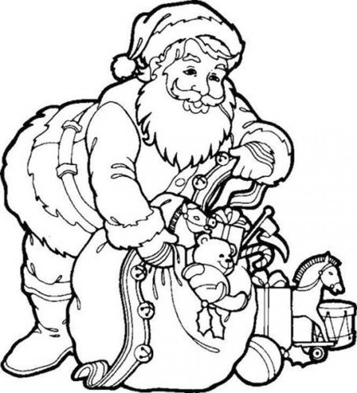 santa claus printable coloring pages - photo #2