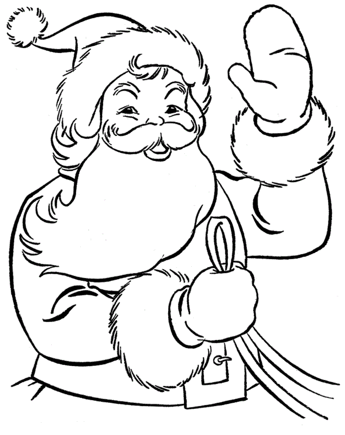 a santa head coloring pages - photo #34