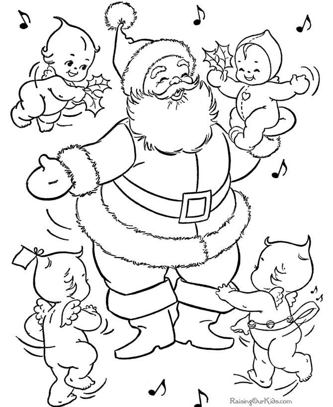santa clause coloring pages for kids - photo #13
