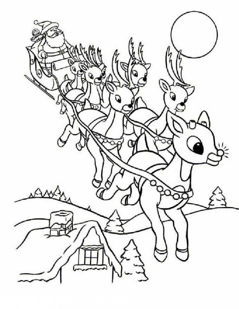 santa clause coloring pages for kids - photo #14