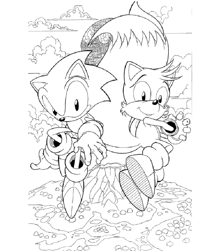 yellow sonic printable coloring pages - photo #16