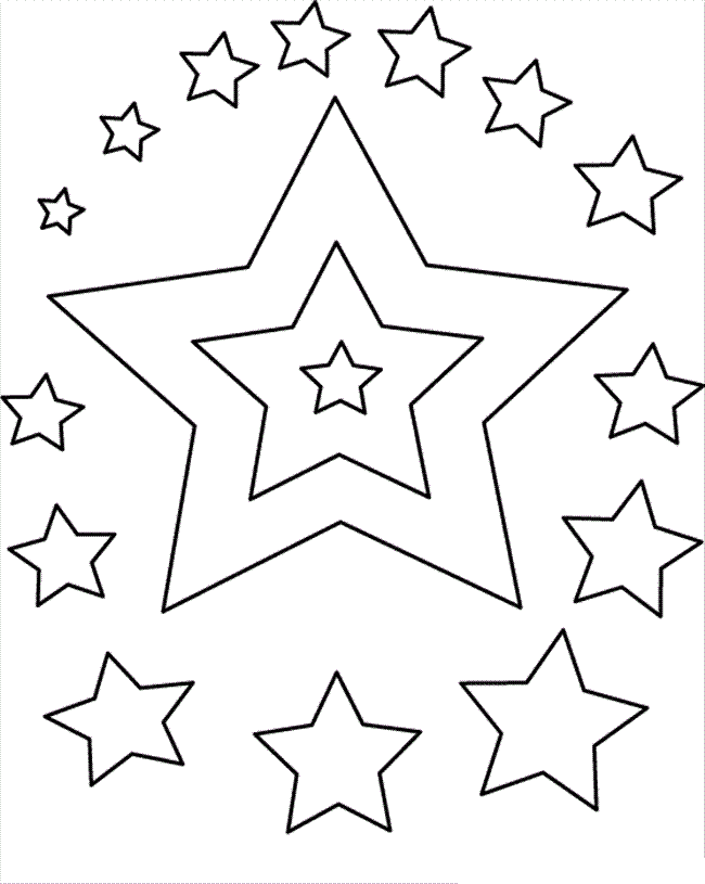 printable coloring stars pages - photo #3