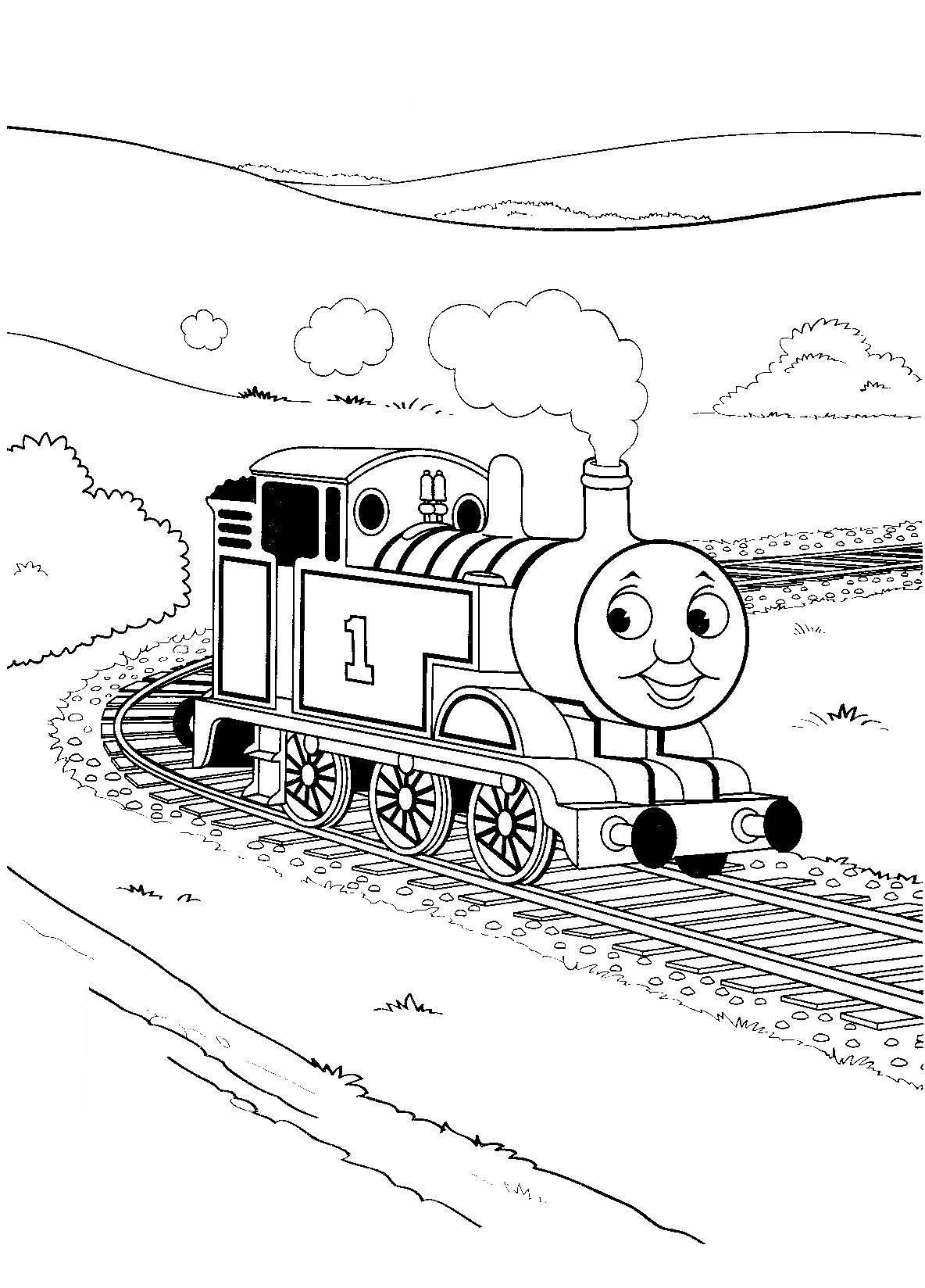 train-coloring-pages