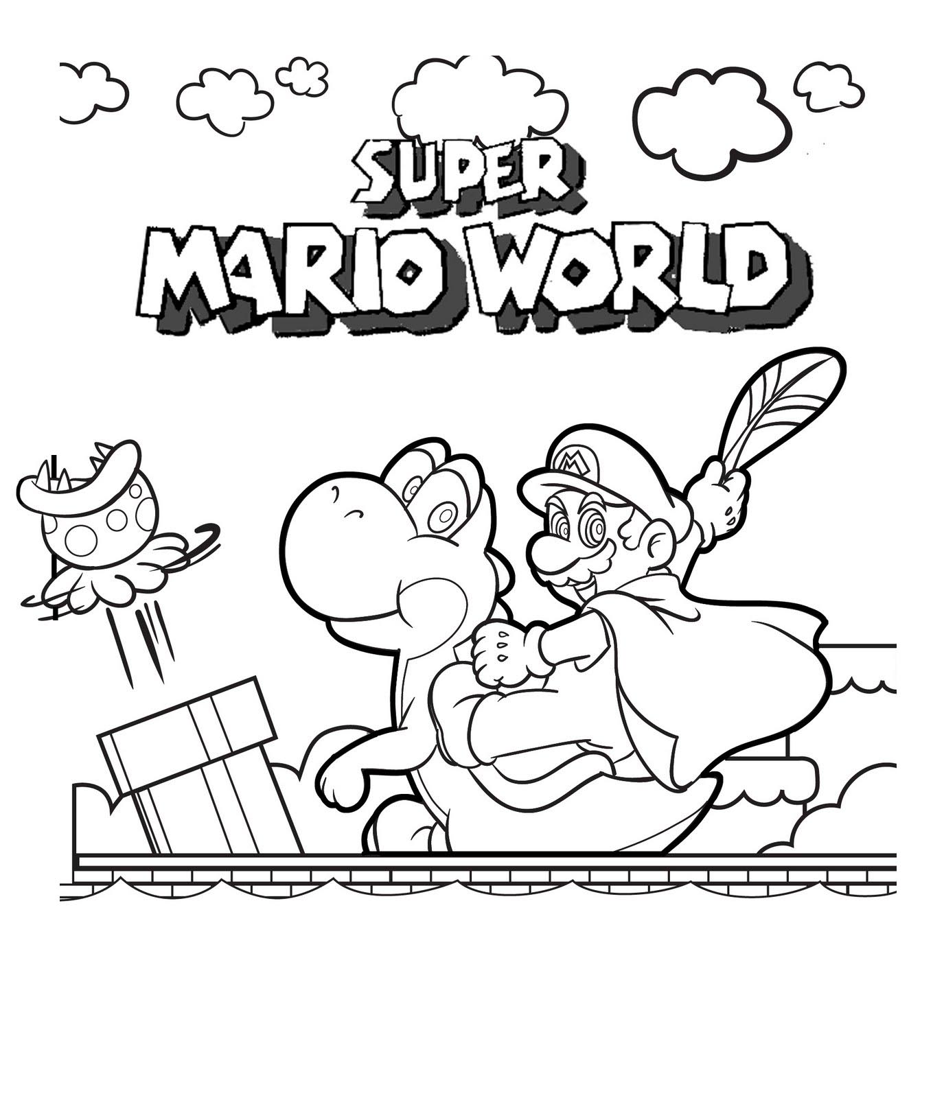 Super Mario Coloring Pages