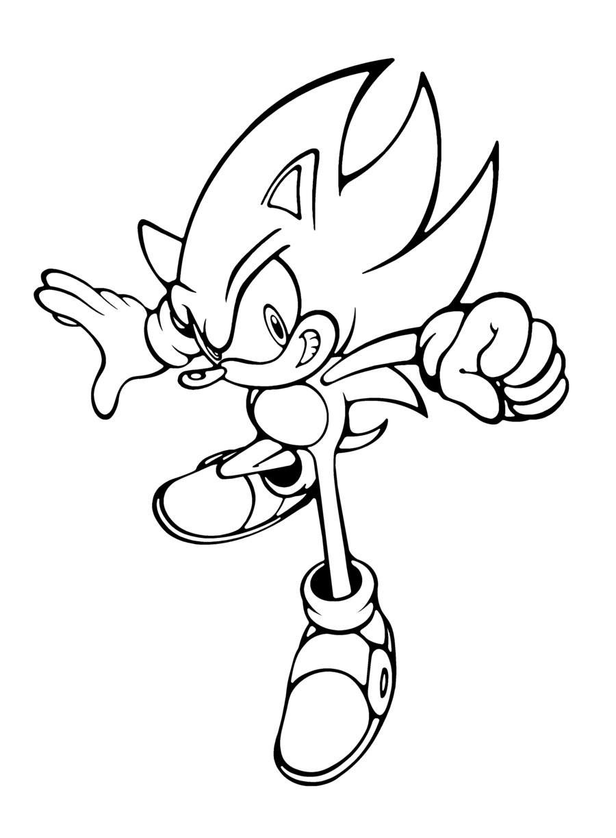 yellow sonic printable coloring pages - photo #1