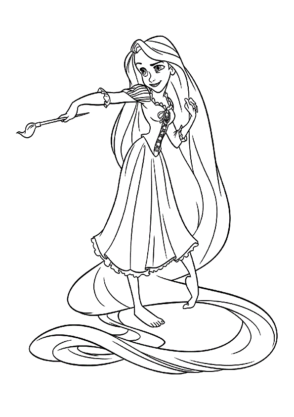 tangled coloring pages online - photo #6