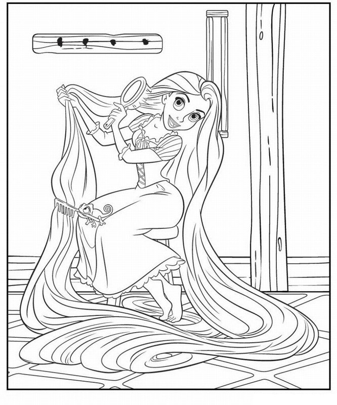 tangled coloring pages for girls - photo #47
