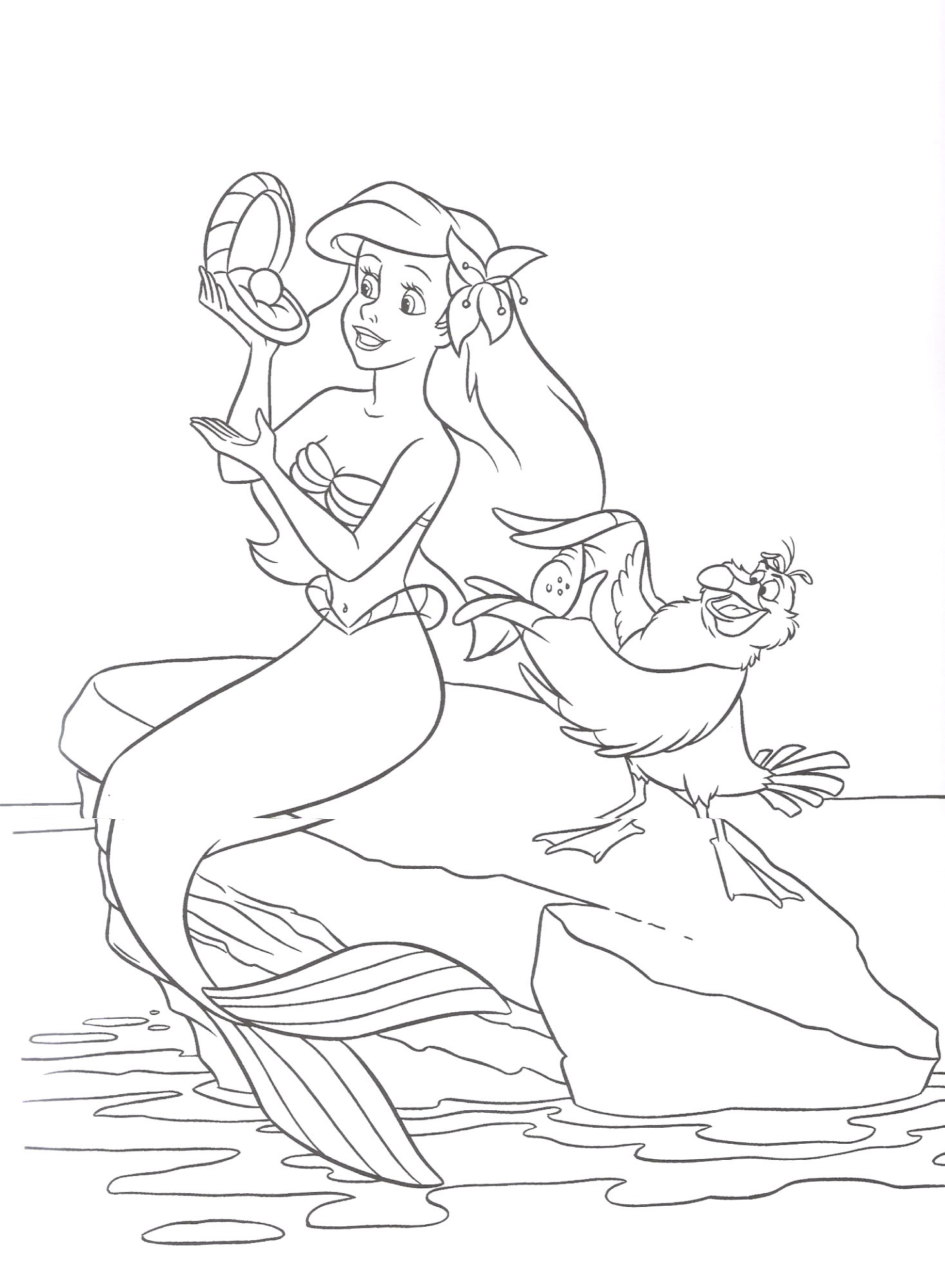 kid coloring pages of mermaid - photo #27