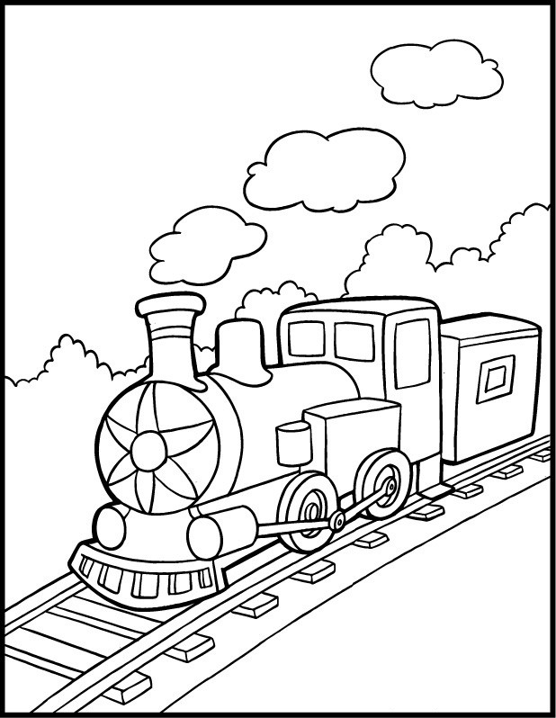 el-train-colouring-pages