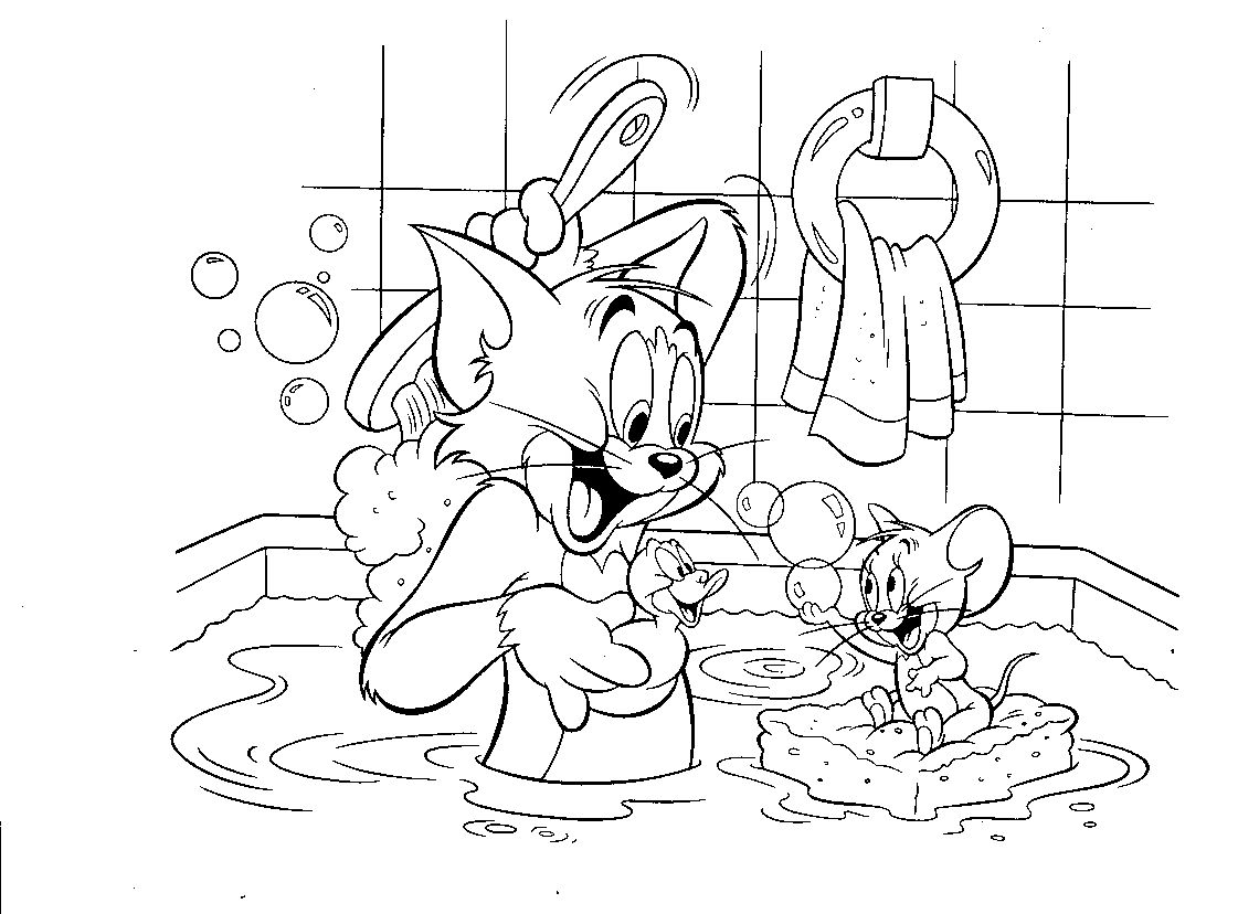 Tom and Jerry Coloring Page