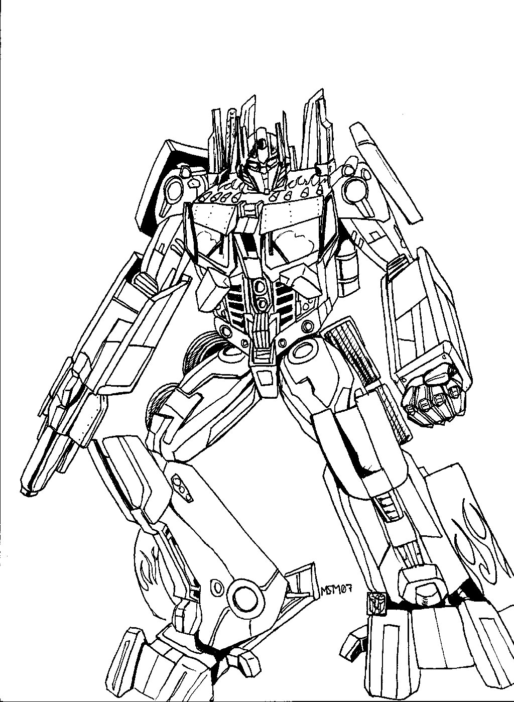 transformer coloring pages free - photo #30