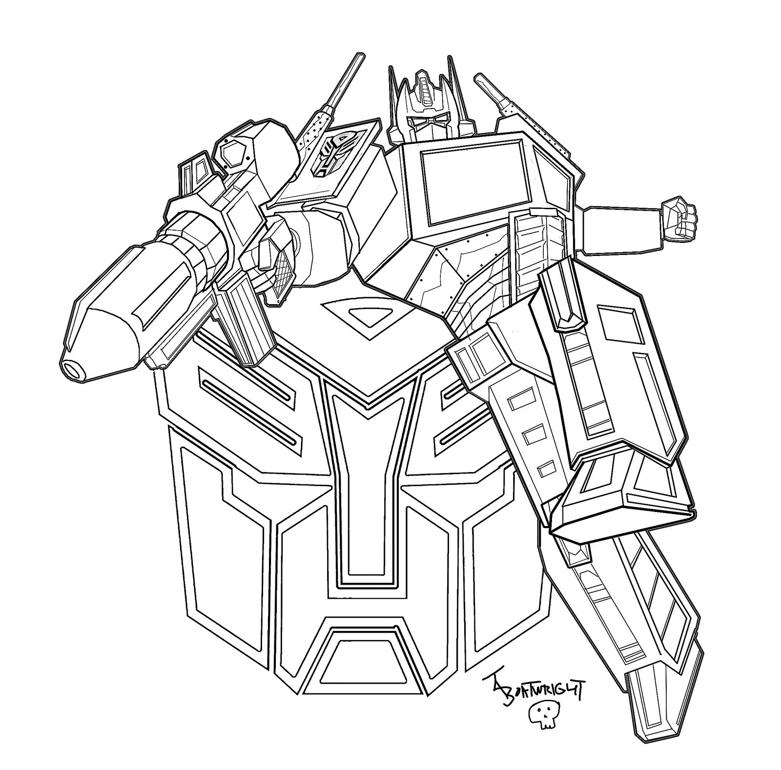 transformer coloring pages free - photo #1