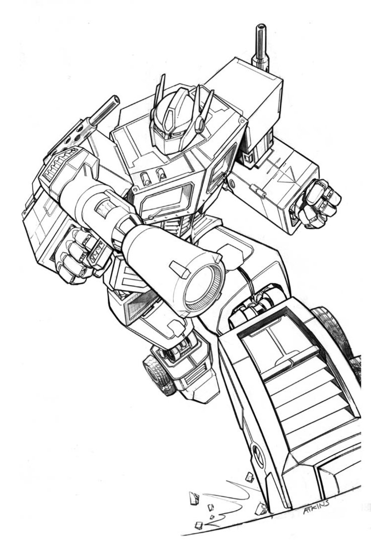 Transformer 4 Optimus Prime Coloring Page