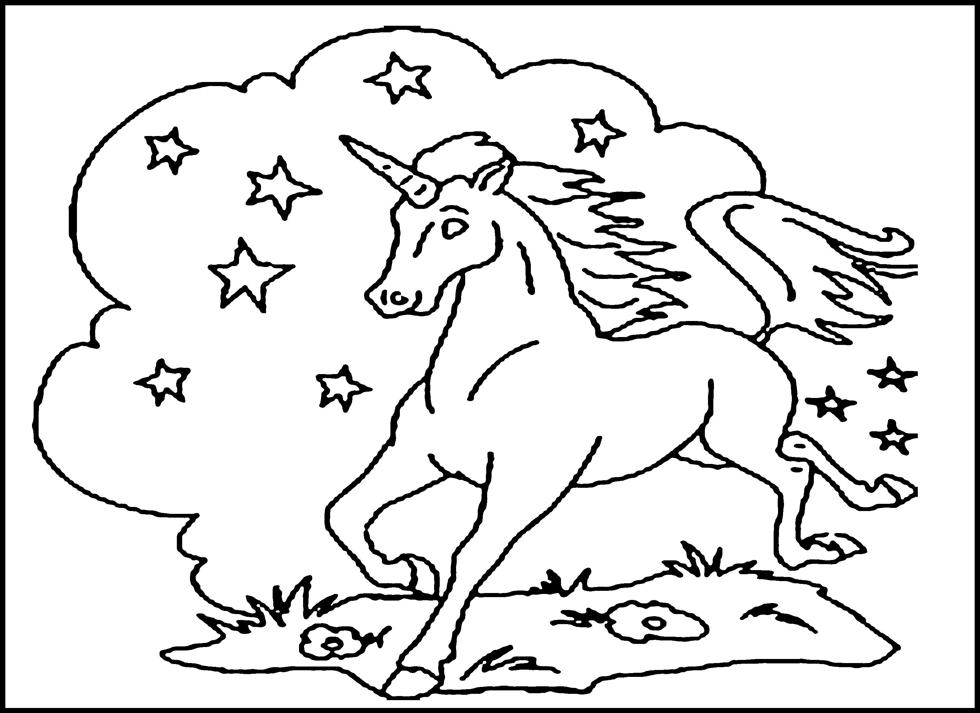 unicorn coloring pages to print - photo #27