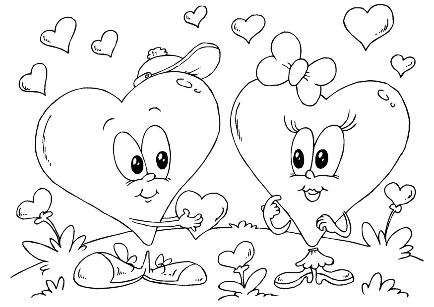 valentine heart coloring pages free - photo #31