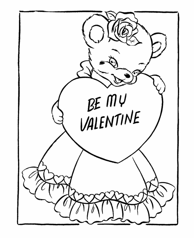 valentines coloring pages free kids - photo #44