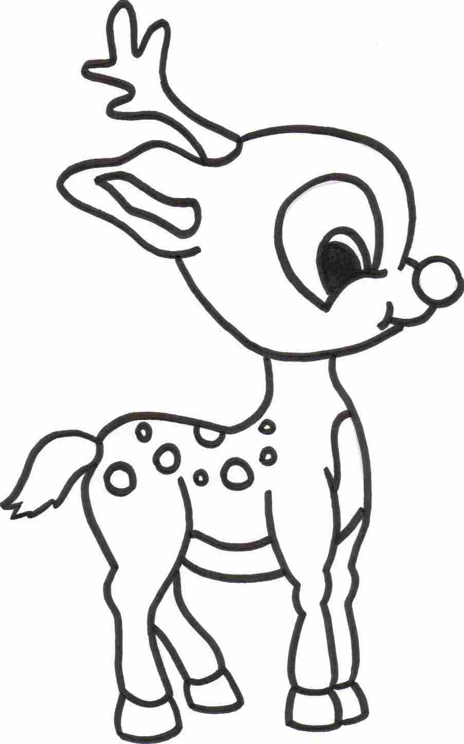 Baby Reindeer Coloring Page