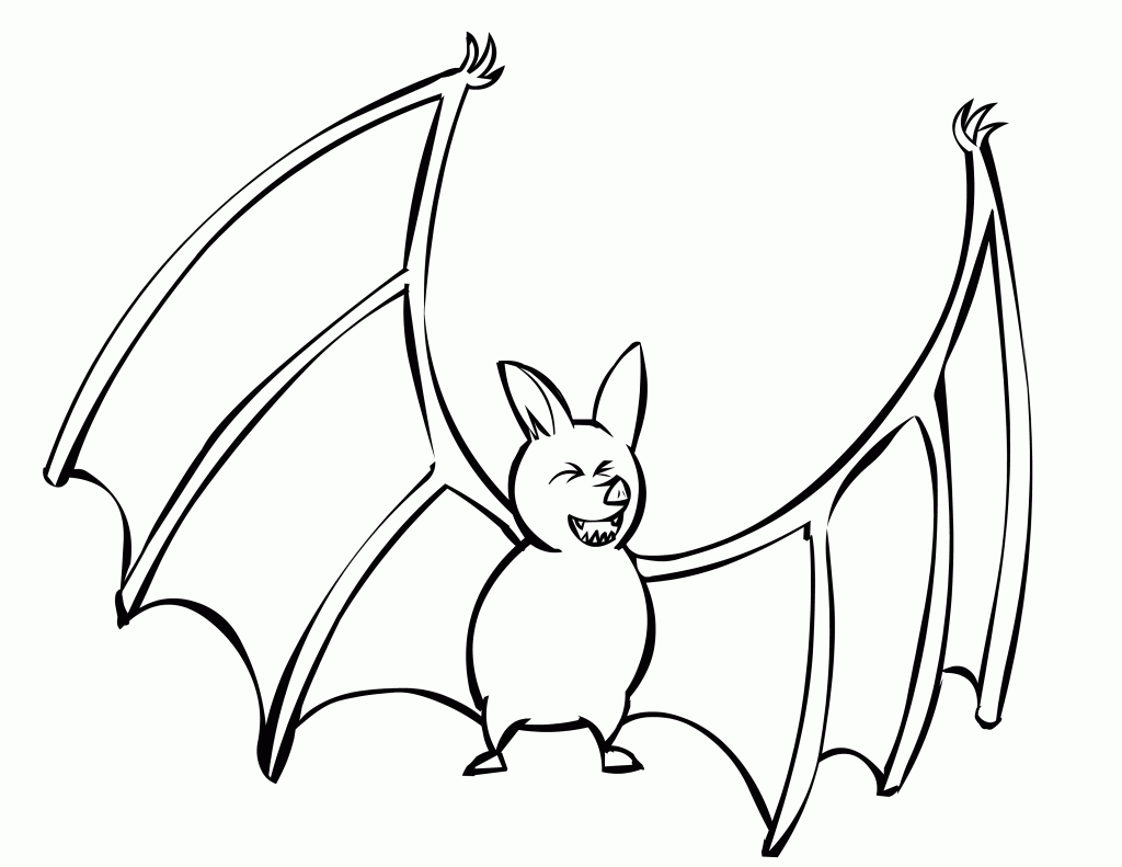 Bat Coloring Pages - Kidsuki