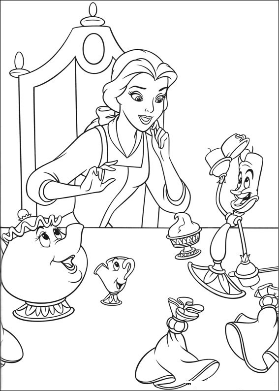 Beauty And The Beast Coloring Book Pages