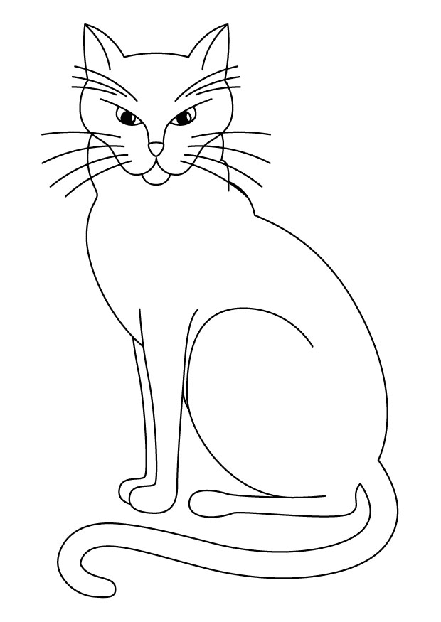 images of cat coloring pages - photo #11