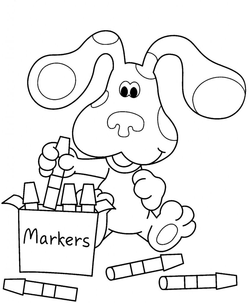 Blue&rsquo;s Clues Mailbox Coloring Page