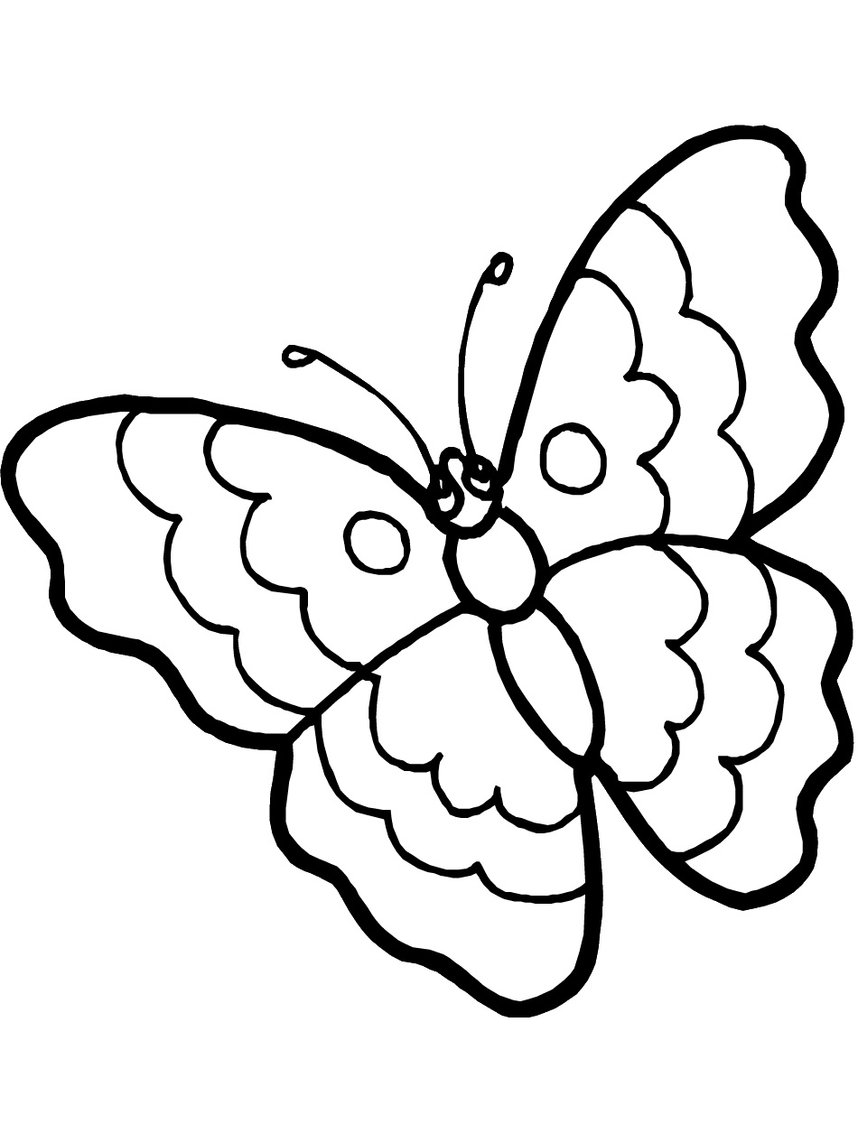 Butterfly Coloring Page from SuperColoring