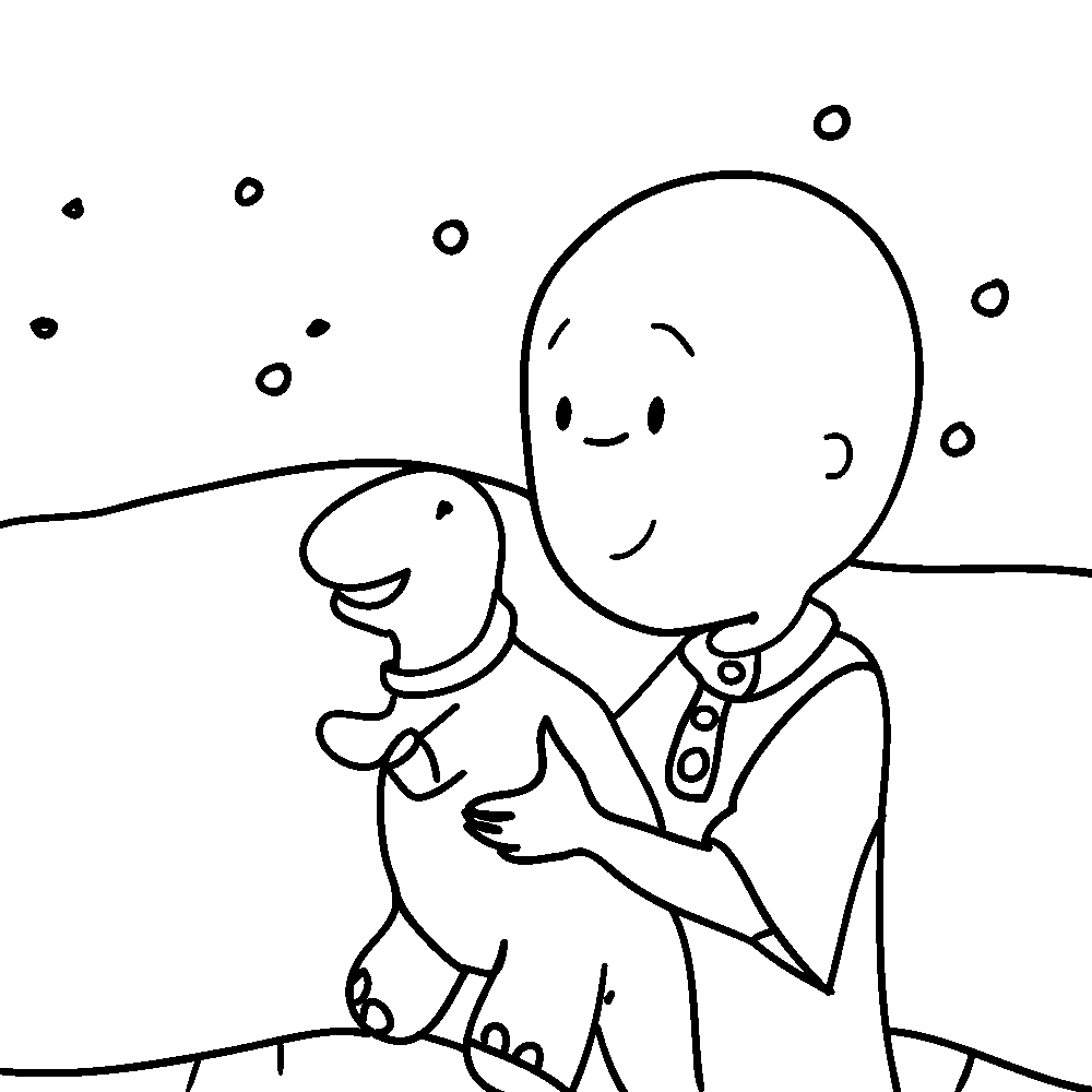 caillou coloring pages - photo #2