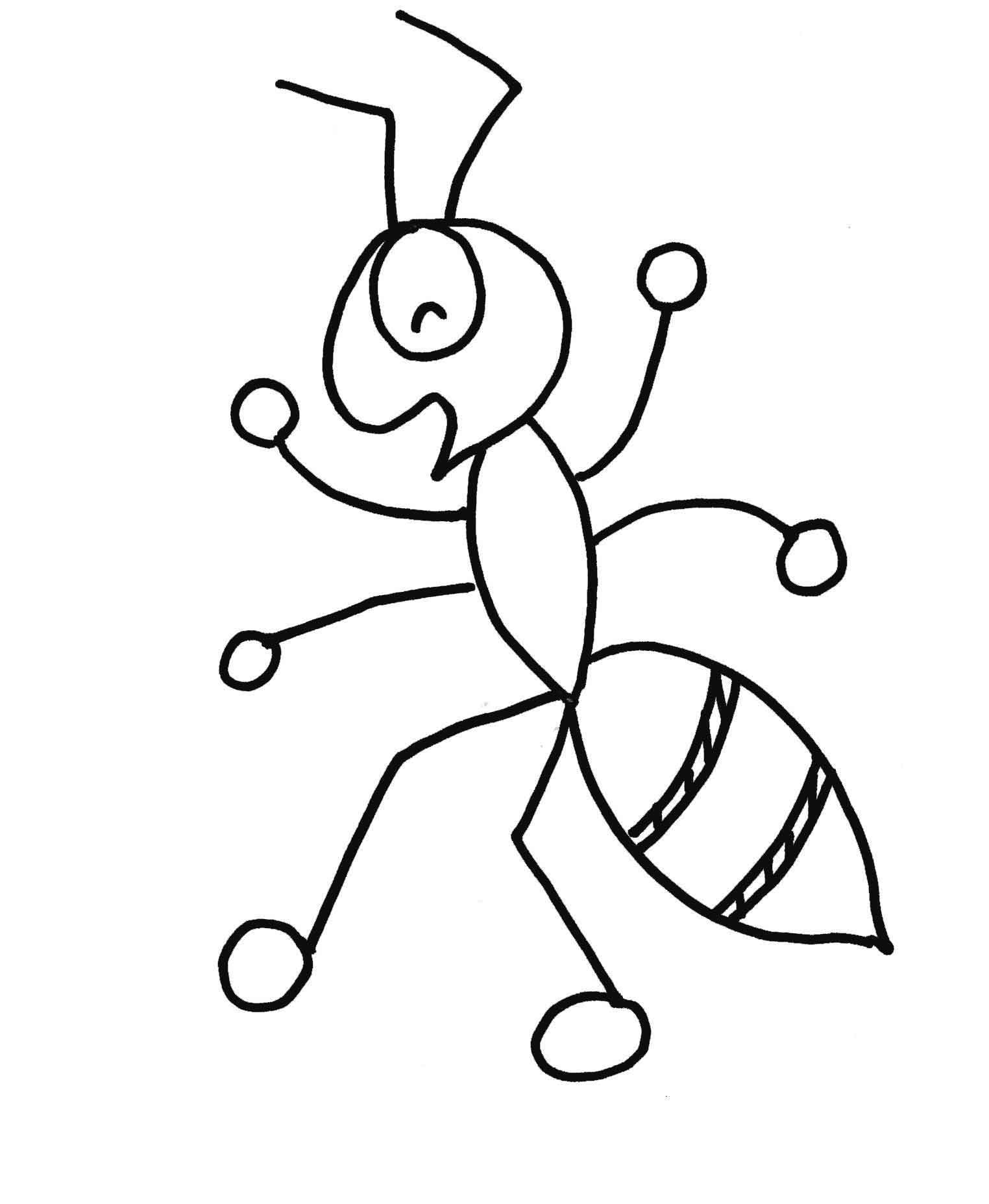 free ant clipart black and white - photo #35