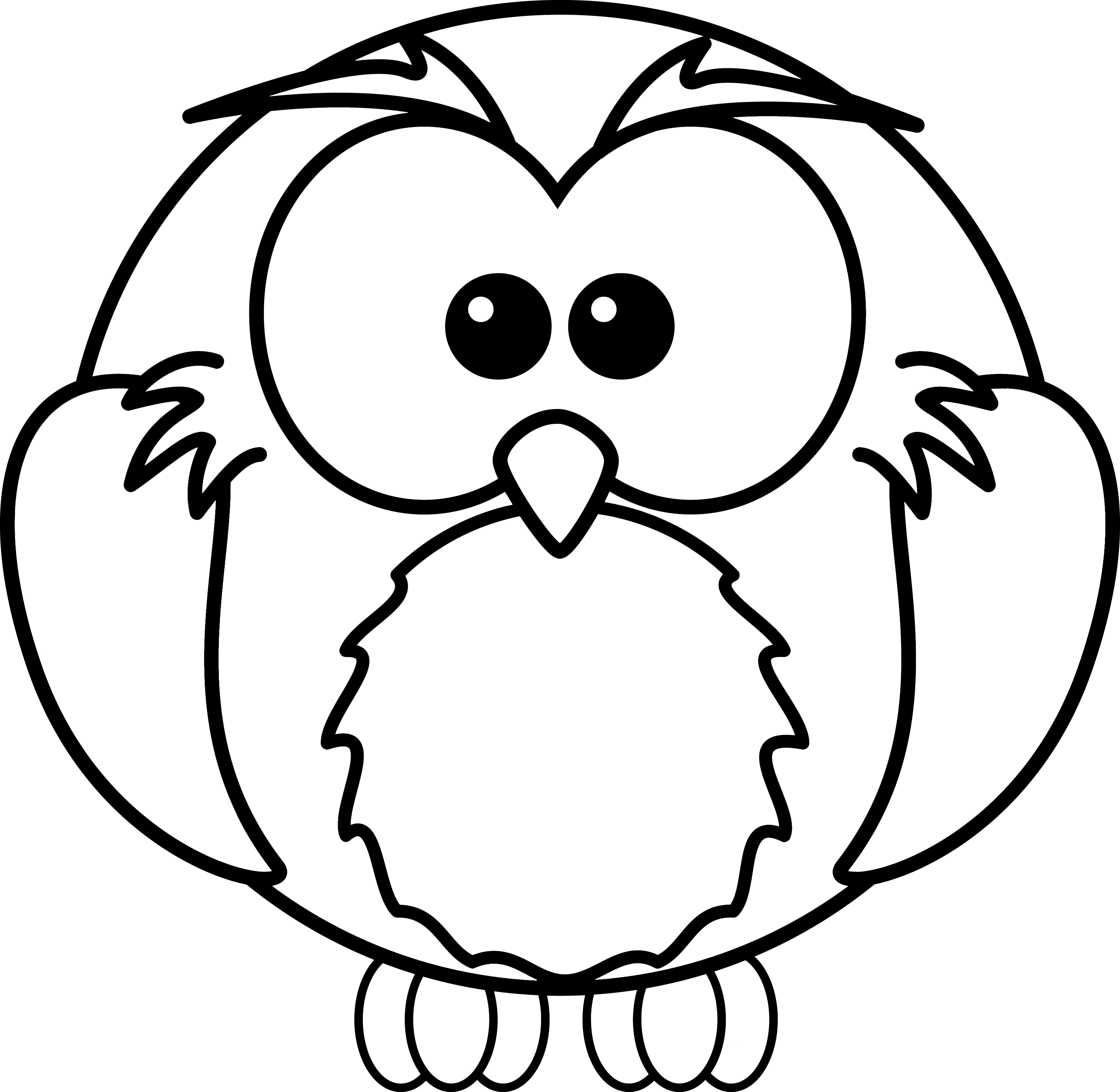 unique coloring pages owl cartoon - photo #32