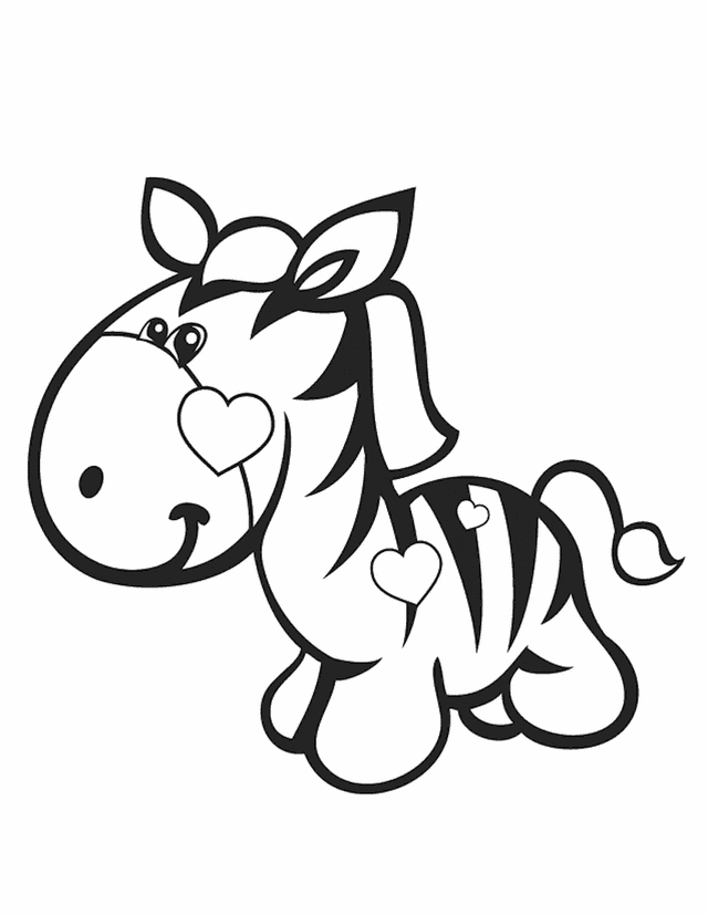 zebra coloring pages free - photo #4