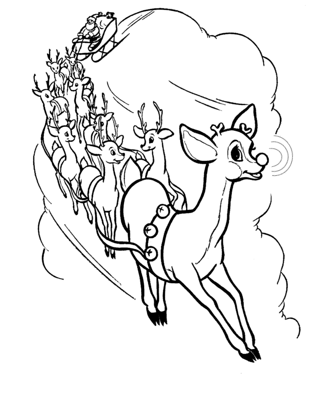 rain deer coloring pages - photo #24