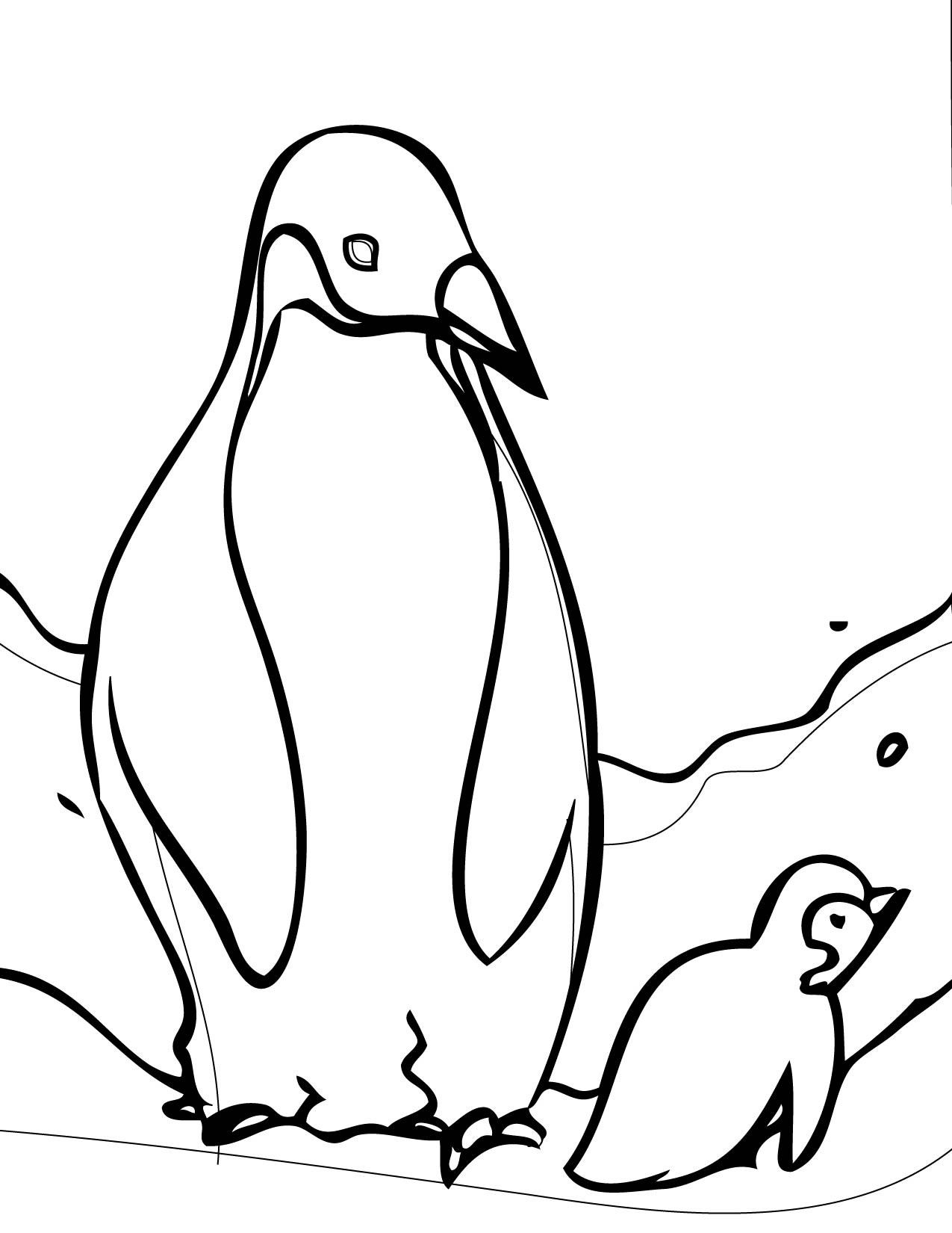 p is for penguin coloring pages - photo #48