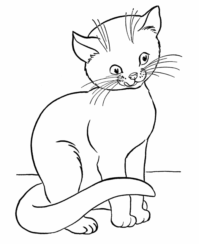 images of cat coloring pages - photo #1