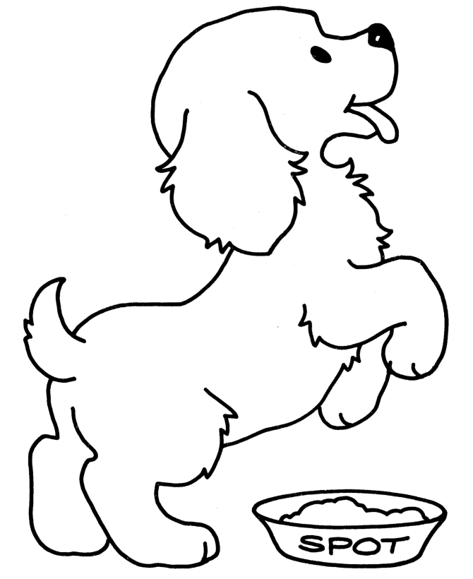 a coloring pages of a puppy - photo #3