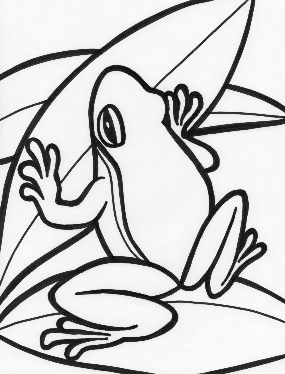 queen frog coloring pages for kids - photo #39